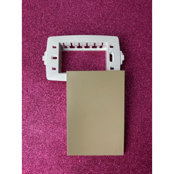 Placa Cega com Suporte 4x2 - RECTA Areia Satin Fosco